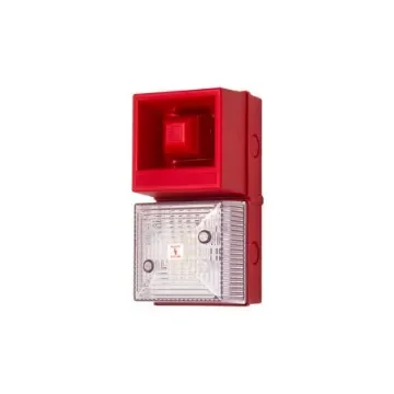 Clifford & Snell YL40 Series Clear Sounder Beacon, 24 V dc, IP65, Wall Mount, 108dB at 1 Metre - YL40/DL/C/25/RN/WR product image