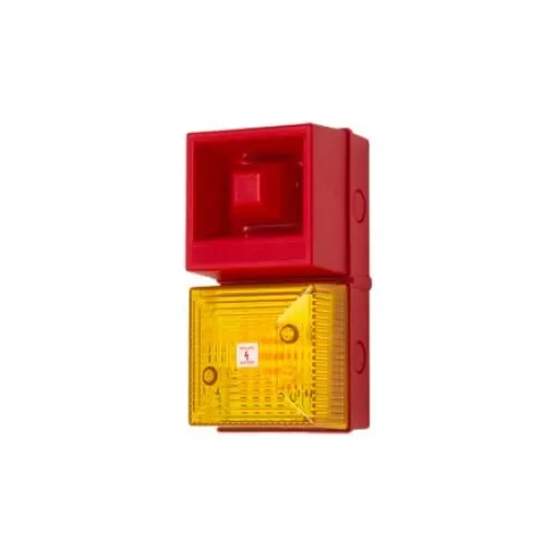 Clifford & Snell YL40 Series Yellow Sounder Beacon, 24 V dc, IP65, Wall Mount, 108dB at 1 Metre - YL40/DL/Y/25/RN/WR product image