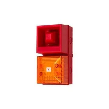 Clifford & Snell YL40 Series Amber Sounder Beacon, 24 V dc, IP65, Wall Mount, 108dB at 1 Metre - YL40/DL/A/25/RN/WR(2) product image