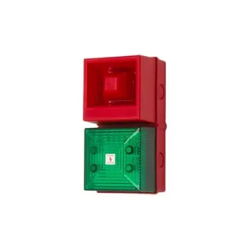 Clifford & Snell YL40 Series Green Sounder Beacon, 24 V dc, IP65, Wall Mount, 108dB at 1 Metre - YL40/DL/G/25/RN/WR(2) product image