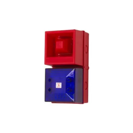 Clifford & Snell YL40 Series Blue Sounder Beacon, 24 V dc, IP65, Wall Mount, 108dB at 1 Metre - YL40/DL/B/25/RN/WR(2) product image