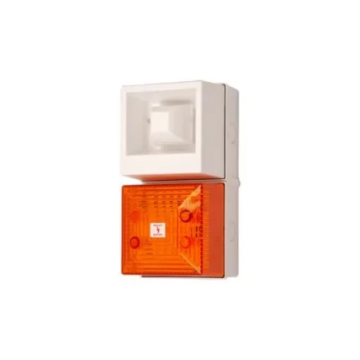 Clifford & Snell YL40 Series Amber Sounder Beacon, 24 V dc, IP65, Wall Mount, 108dB at 1 Metre - YL40/DL/A/25/WN/WR product image