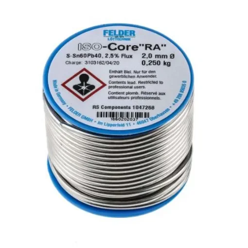 Felder Lottechnik Wire, 2mm Lead solder, 183°C Melting Point - 18.602.02037 product image