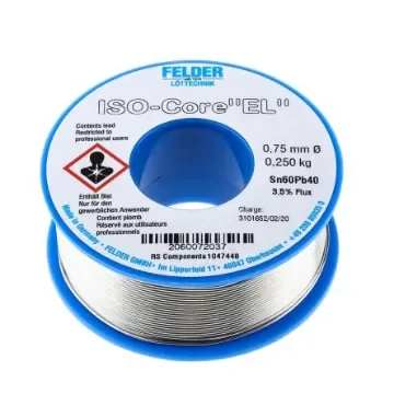 Felder Lottechnik Wire, 0.75mm Lead solder, 183°C Melting Point - 20.600.72037 product image