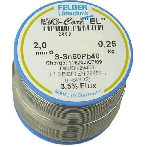Felder Lottechnik Wire, 2mm Lead solder, 183°C Melting Point - 20.602.02037 product image