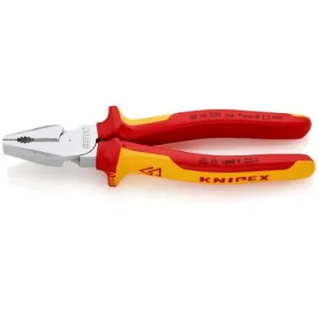 Knipex Combination Pliers, 200 mm Overall, Straight Tip, VDE/1000V - 02 06 200 product image