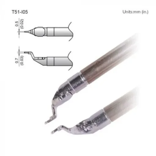 Hakko FX-9705 0.5 mm, 0.7 mm Micro Fine Soldering Iron Tip for use with FX-9705 - T51-I05 product image