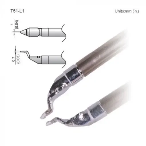 Hakko FX-9705 0.7 mm, 1 mm Soldering Iron Tip for use with FX-9705 - T51-L1 product image