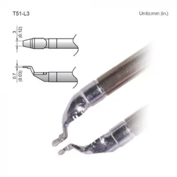 Hakko FX-9705 0.7 mm, 3 mm Soldering Iron Tip for use with FX-9705 - T51-L3 product image