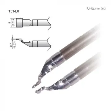 Hakko FX-9705 0.7 mm, 8 mm Soldering Iron Tip for use with FX-9705 - T51-L8 product image