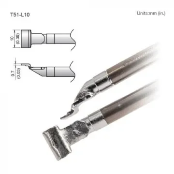 Hakko FX-9705 0.7 mm, 10 mm Soldering Iron Tip for use with FX-9705 - T51-L10 product image