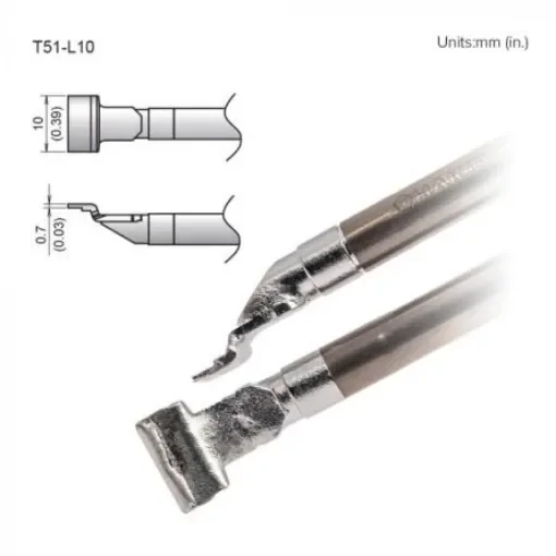Hakko FX-9705 0.7 mm, 10 mm Soldering Iron Tip for use with FX-9705 - T51-L10 product image