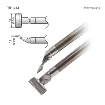 Hakko FX-9705 0.7 mm, 13 mm Soldering Iron Tip for use with FX-9705 - T51-L13 product image