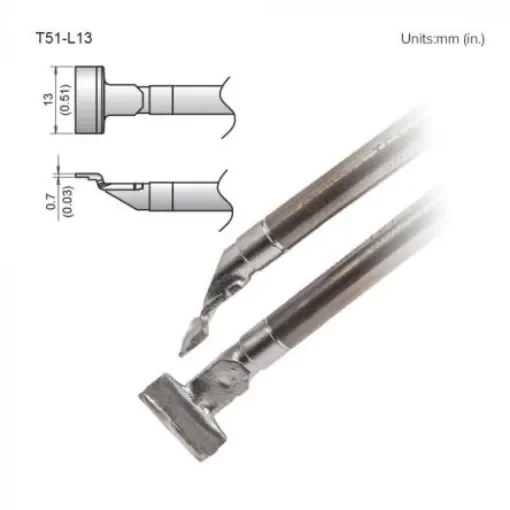 Hakko FX-9705 0.7 mm, 13 mm Soldering Iron Tip for use with FX-9705 - T51-L13 product image
