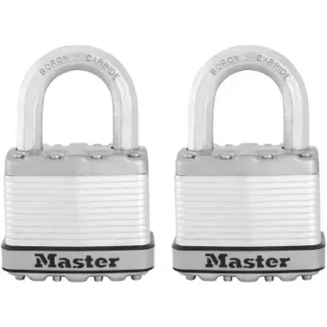 Master Lock Padlock Weatherproof Steel Padlock, Keyed Alike, 9mm Shackle, 52mm Body - M5EURT product image