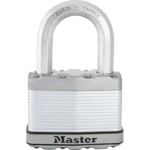 Master Lock Padlock Weatherproof Laminated Steel Padlock, 11mm Shackle, 64mm Body - M15EURDLFCC product image