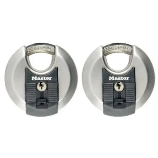Master Lock Padlock Weatherproof Stainless Steel Padlock, Keyed Alike, 10mm Shackle, 70mm Body - M40EURT product image