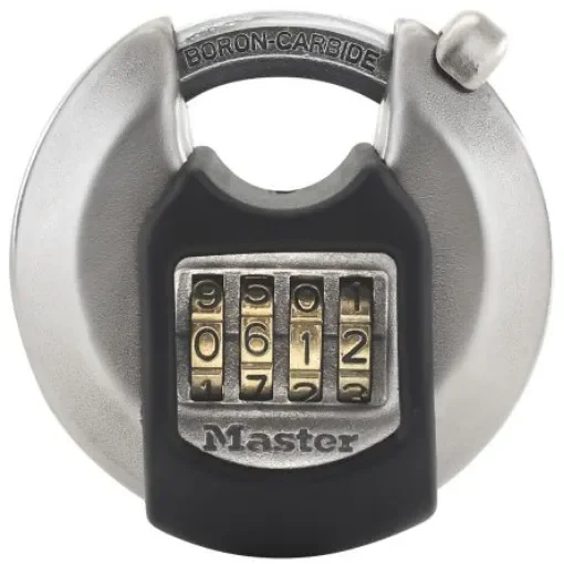 Master Lock Padlock Weatherproof Stainless Steel Padlock, 10mm Shackle, 70mm Body - M40EURDNUM product image