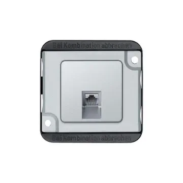 Schneider Electric Grey 1 Gang Electrical Socket, RJ45 - MTN470660 product image