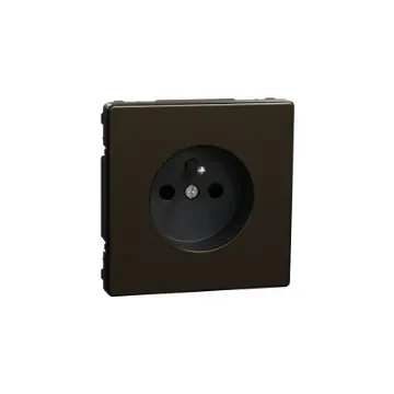 Schneider Electric Mocca 1 Gang Plug Socket, 2P + E Poles, 16A, Type E - French, Indoor Use - MTN2500-6052 product image