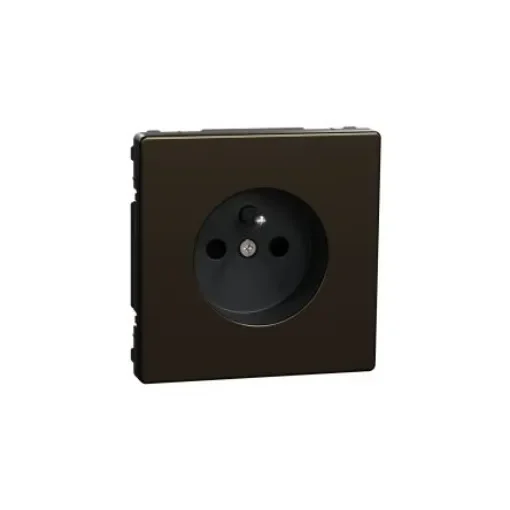 Schneider Electric Mocca 1 Gang Plug Socket, 2P + E Poles, 16A, Type E - French, Indoor Use - MTN2500-6052 product image