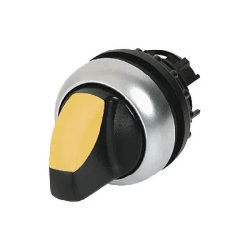 Eaton RMQ Titan Series 2 Position Selector Switch Head, 23mm Cutout, Yellow Handle - 216829 M22-WRLK-Y product image