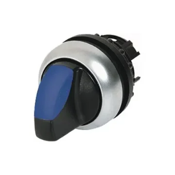 Eaton RMQ Titan Series 2 Position Selector Switch Head, 23mm Cutout, Blue Handle - 216831 M22-WRLK-B product image