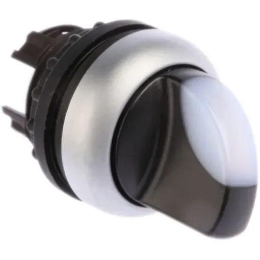 Eaton RMQ Titan Series 3 Position Selector Switch Head, 23mm Cutout, White Handle - 216843 M22-WRLK3-W product image