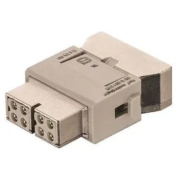 HARTING Heavy Duty Power Connector Module, 10A, Female, Han-Modular Series, 4 Contacts - 09140083122 product image
