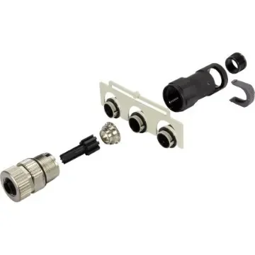 HARTING Circular Connector, 5 Contacts, Cable Mount, M12 Connector, Plug, Female, IP65, IP67 - 21038122511 product image