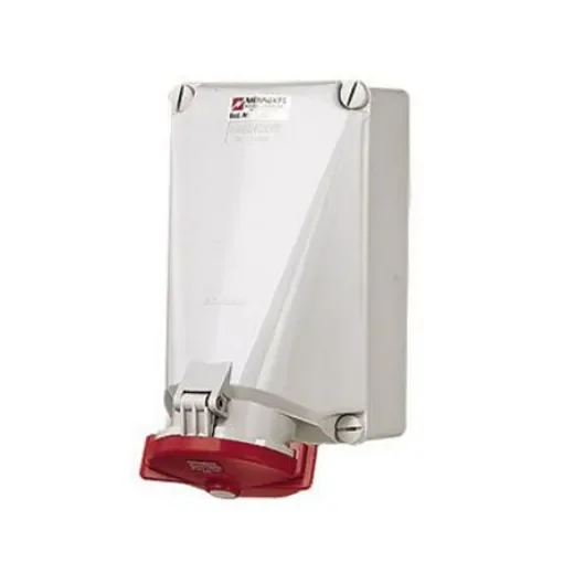 MENNEKES IP67 Red Wall Mount 4P 20 ° Industrial Power Socket, Rated At 125A, 400 V - 139 product image