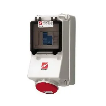 MENNEKES IP44 Red Wall Mount 3P + N + E 25 ° Industrial Power Socket, Rated At 32A, 400 V - 7313 product image