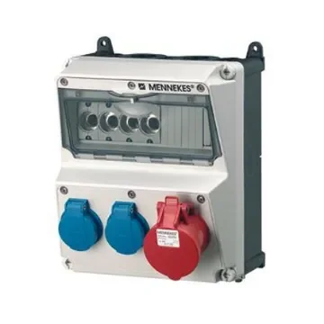 MENNEKES IP44 Blue, Red Wall Mount, Rated At 16A - 920004 product image