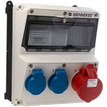 MENNEKES IP44 Blue, Red Wall Mount Socket, Rated At 16A, 230 V, 400 V - 920005 product image