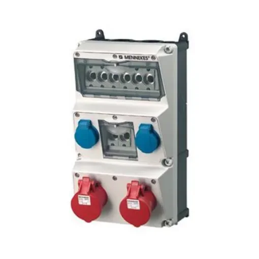 MENNEKES IP44 Blue, Red Wall Mount, Rated At 16A, 400 V - 930002 product image