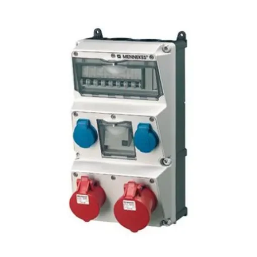 MENNEKES Blue, Red Wall Mount Industrial Power, Rated At 16A - 930013 product image