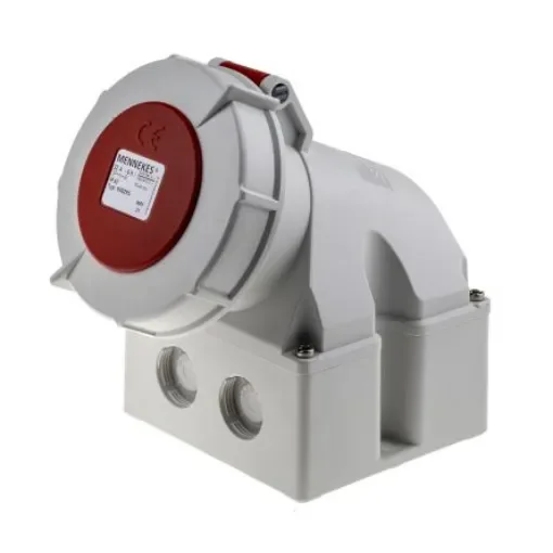 MENNEKES IP67 Red Wall Mount 3P + N + E 25 ° Industrial Power Socket, Rated At 32A, 400 V - 9382 product image