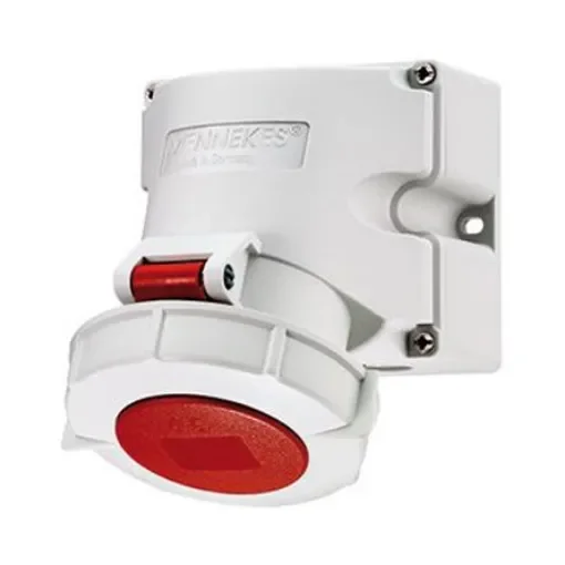 MENNEKES IP67 Red Wall Mount 3P + N + E 25 ° Industrial Power Socket, Rated At 16A, 400 V - 9520 product image