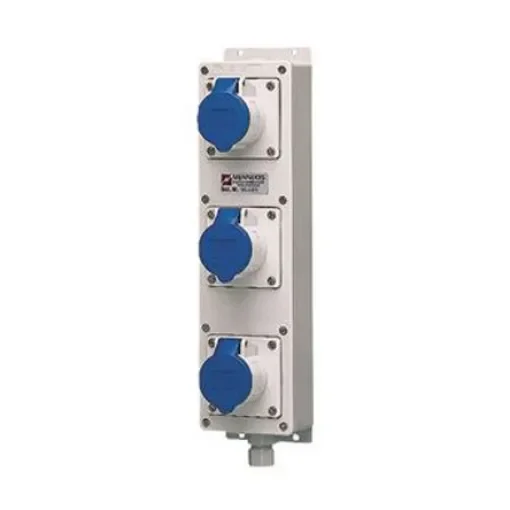 MENNEKES IP44 Blue Wall Mount, Rated At 16A, 230 V - 96489 product image