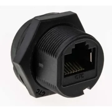 RS PRO Female RJ45 Connector, Panel Mount, Cat5e Straight 1 Port - 1116735 product image