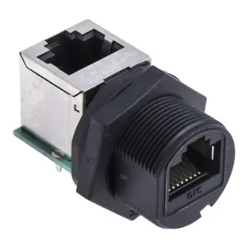 RS PRO RJ45 Female 90° Coupler, Cat5e, Shielded - 1116747 product image