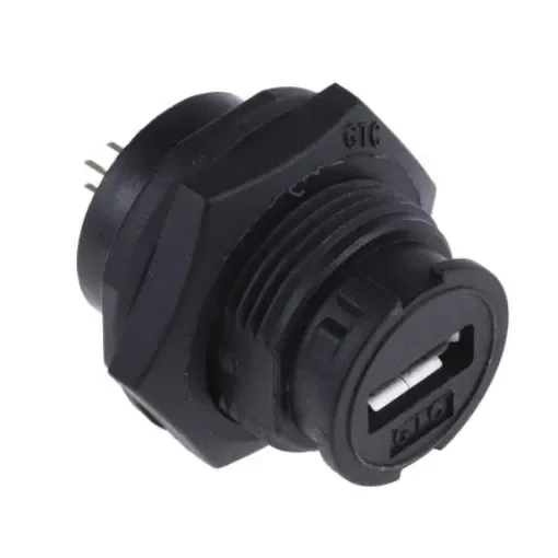 RS PRO Straight, Panel Mount, Socket Type Micro AB IP67 USB Connector - 1116751 product image