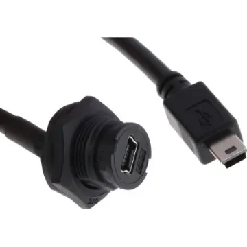 RS PRO , Male Mini USB B to Female Mini USB B, 200mm - 1116755 product image