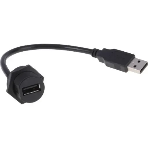 RS PRO Straight, Panel Mount, Socket Type Mini IP67 USB Connector - 1116761 product image