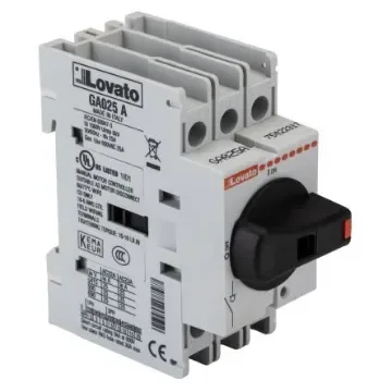 Lovato 3P Pole Isolator Switch - 25A Maximum Current, 22kW Power Rating, IP65 - GA025A product image