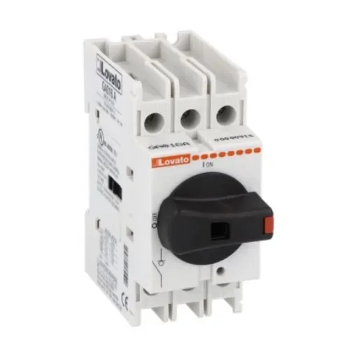 Lovato 3P Pole Isolator Switch - 40A Maximum Current, 22kW Power Rating, IP65 - GA040A product image