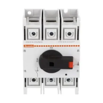 Lovato 3P Pole Switch Disconnector - 100A Maximum Current, 45kW Power Rating, IP20 - GA100A product image