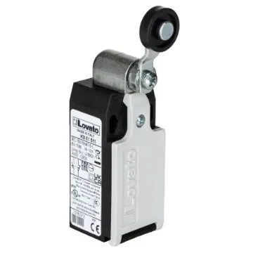 Lovato K Series Roller Lever Limit Switch, NO/NC, IP20, IP65, SPST-NC, SPST-NO, Thermoplastic Housing, 690V ac Max, 10A - KBE1S11 product image