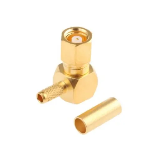 Telegartner, Jack Cable Mount SMC Connector, 50O, Solder Termination, Right Angle Body - 12.2420.021 product image