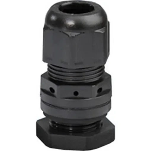 HENSEL KBS Series Black Polyamide Cable Gland, M32 Thread, 13mm min., 21mm max., IP65, IP67 - KBS 32 product image